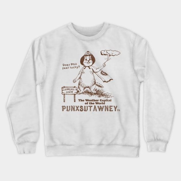 Vintage Groundhog Day Punxsutawney PA Crewneck Sweatshirt by darklordpug